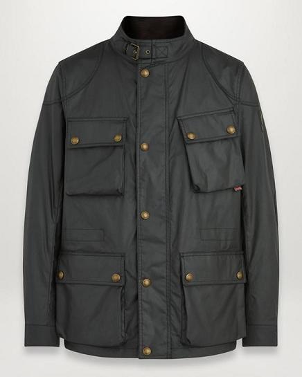 Veste Cirée Belstaff Homme Fieldmaster Noir Coton Soldes BM1784329